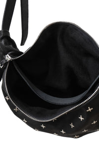 m.a+/BY210+++ SY1,0 small zig zag belt bag w/silver crosses