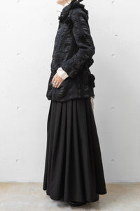 Aleksandr Manamis/条纹七分袖褶皱夹克（女装）/STRIPE 3/4 SLEEVE PLEAT JACKET (Femme)