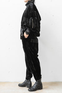 tous les deux ensemble/Crushed Velor Zip Up Blouson