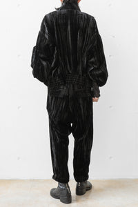 tous les deux ensemble/Crushed Velor Zip Up Blouson