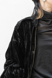 tous les deux ensemble/Crushed Velor Zip Up Blouson