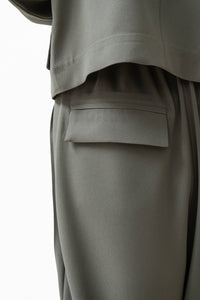 tous les deux ensemble/Back Satin Crepe High Waist Tuck Pants