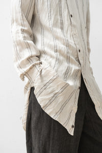 Aleksandr Manamis/BIAS COLLAR STRIPE SHIRT (Homme)