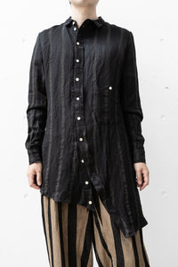 Aleksandr Manamis/BIAS COLLAR STRIPE SHIRT (Homme)