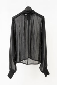 thom/krom Chiffon Shirring High Neck Shirt (Femme)