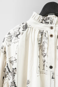 Aleksandr Manamis/JARDIN VERT PUFF RUFFLE SHIRT (Femme)