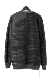 taichimurakami/"DISPLACEMENT" CREWNECK POCKET SWEATER W/Z BLACK POCKET