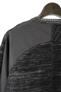 taichimurakami/"DISPLACEMENT" CREWNECK POCKET SWEATER W/Z BLACK POCKET