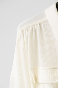 tous les deux ensemble/Chemise en crêpe rayée