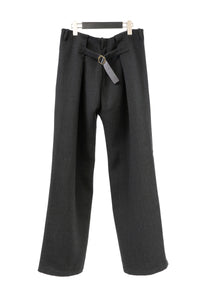 K'ANG/ADJUSTABLE BACK PLEATS WIDE FIT TROUSERS