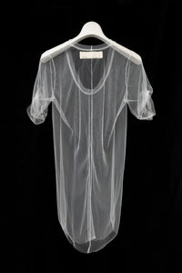 MARC LE BIHAN/SHORT SLEEVE TULLE TWIST T-SHIRT