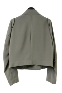 Tous les deux ensemble/Back Satin Crepe Double Breasted Jacket（背缎绉双排扣夹克