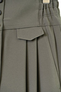 Tous les deux ensemble/Back Satin Crepe High Waist Tuck Pants