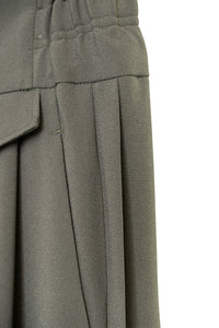 Tous les deux ensemble/Back Satin Crepe High Waist Tuck Pants