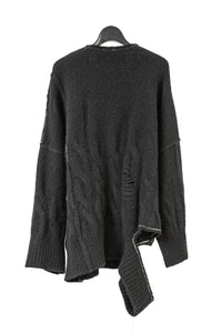 ISABEL BENENATO/Yak V-neck oversize jumper