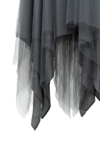 MARC LE BIHAN/3-LAYER CUT OFF SKIRT