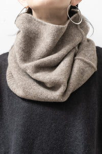 ISABEL BENENATO/Yak snood contrast stitch