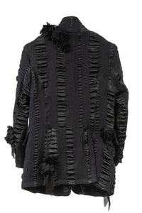 Aleksandr Manamis/STRIPE 3/4 SLEEVE PLEAT JACKET (Femme)