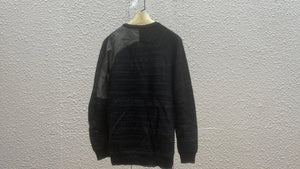 taichimurakami/"DISPLACEMENT" CREWNECK POCKET SWEATER W/Z BLACK POCKET